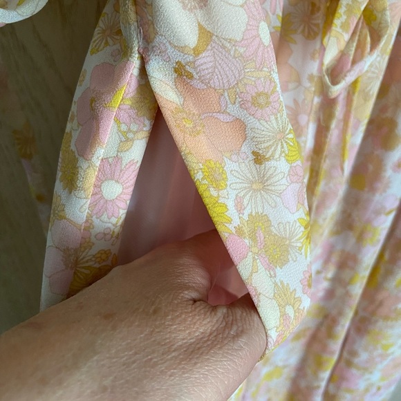 For Love & Lemons Eden Silk-Blend Midi Dress Women's sz Small READ - Picture 7 of 16